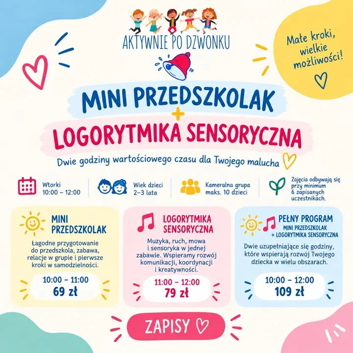 MINI PRZEDSZKOLAK + LOGORYTMIKA SENSORYCZNA — zdjęcie 1